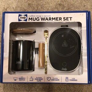 Seally coffee mug + Spoon Mug warmer set